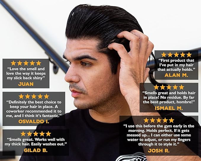 Suavecito Pomade Firme (Strong) Hold Whiskey Bar Scent 4 oz - Pomade For Men - Medium Shine Water Based Wax Like Flake Free Hair Gel - Easy To Wash Out - All Day Hold For All Hair Styles