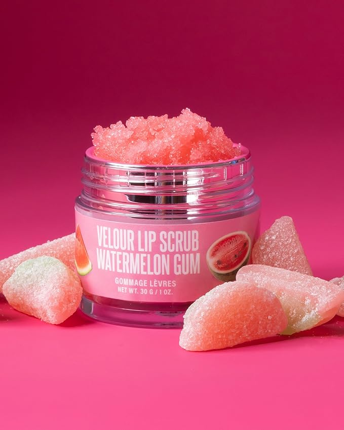Jeffree Star Cosmetics Velour Lip Scrub, Exfoliating Sugar Lip Treatment, Cruelty-Free & Vegan, 30 G / 1 oz. (Watermelon Gum)
