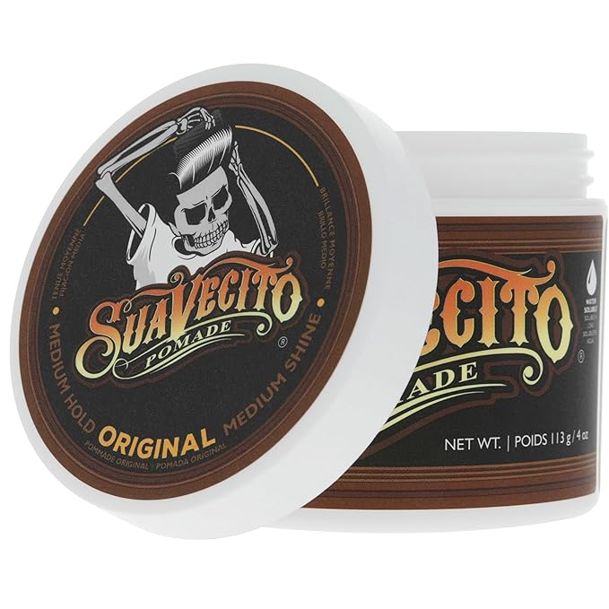 Suavecito Pomade Original Hold 4 oz, 3 Pack - Medium Hold Hair Pomade For Men - Medium Shine Water Based Wax Like Flake Free Hair Gel - Easy To Wash Out - All Day Hold For All Hairstyles