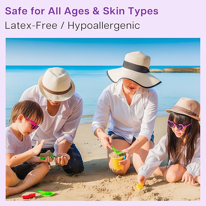 VRAIKO 36pcs UV Stickers for Sunscreen | UV Detection Stickers Sunscreen Patches | Sun Protection Reminder | Know When to Reapply and Prevent Sunburn