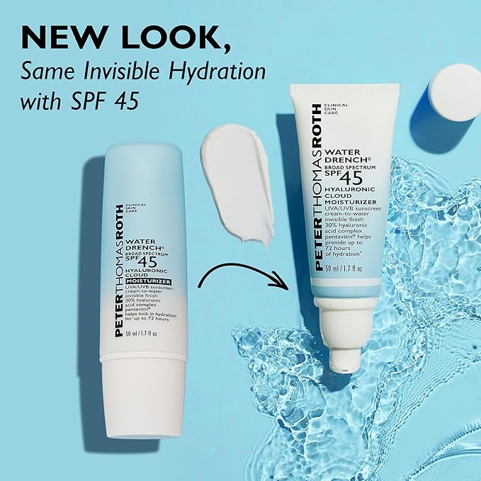 Peter Thomas Roth | Water Drench Broad Spectrum SPF 45 Hyaluronic Cloud Moisturizer (Pack of 2)