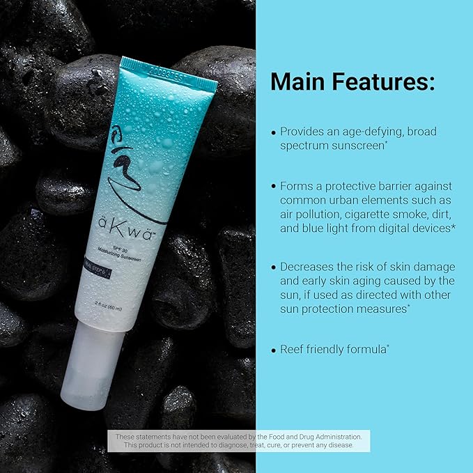 4Life - aKwa SPF 30 Moisturizing Sunscreen - Reef-Friendly UVA/UVB Protection with Zinc Oxide, Octisalate, Vitamin C, Hydroxyapatite - 2 oz