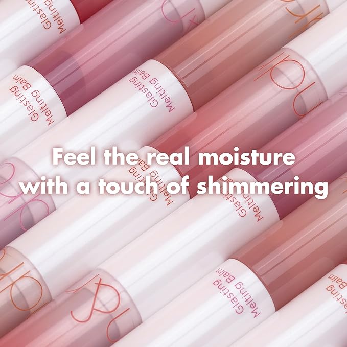 rom&nd GLASTING MELTING BALM 07 Mauve Whip | Hydrating Lip Gloss Stick for Juicy, Crystal-Clear Shine | Non-Sticky, Buildable Sheer Tinted Lip Balm