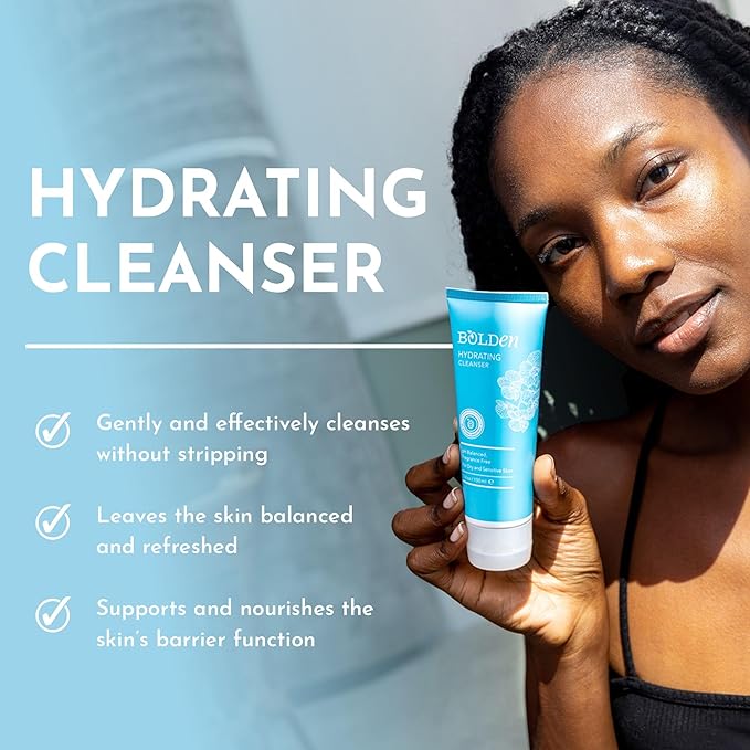 BOLDEN Hydrating Cleanser & Brightening Toner Bundle – Moisturizing Face Wash and Glycolic Acid Toner with Niacinamide for Sensitive Skin, Dark Spots, Oil & Shine Control