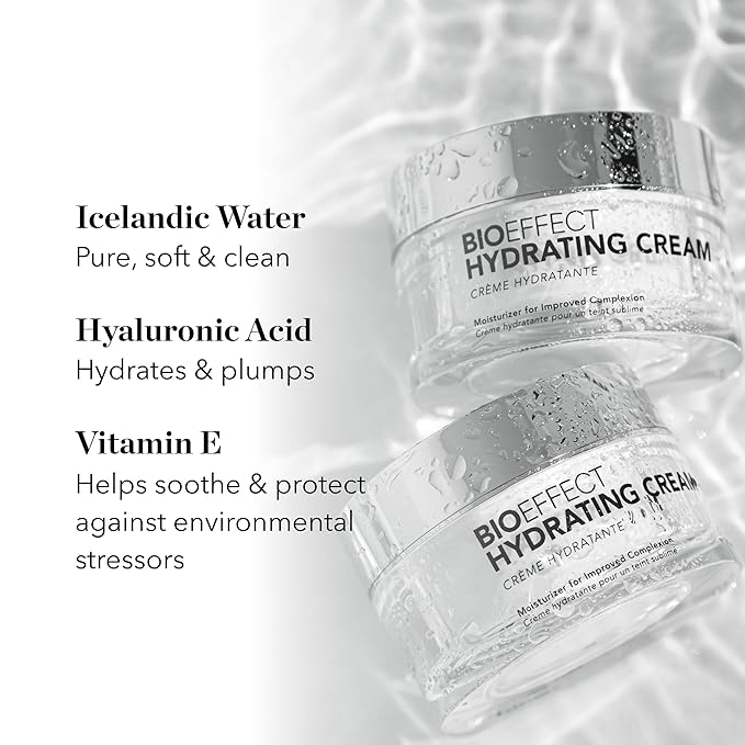 Bioeffect Hydrating Cream Moisturizer | Lightweight Oil-Free Water Cream with Pure Icelandic Water, Hyaluronic Acid & Vitamin E to Smooth & Plump Skin | Fragrance-Free, 50 mL / 1.7 oz