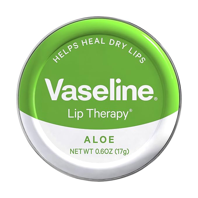 Vaseline Lip Therapy Lip Balm Tin, Aloe Vera, 0.6 oz