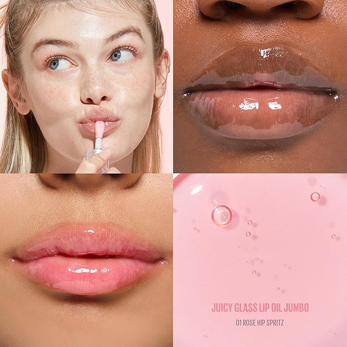 KAJA Heart & Seoul Best of Kaja Eye, Cheek & Lip Set - Includes Jumbo-Sized Plumping Lip Oil Gloss, Cheek & Lip Blush Dewy Bar & 3-Color Beauty Bento Eyeshadow Palette - Face Makeup Women Gift Set