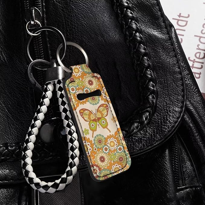 Pensura Chapstick Holder Keychain Fashion 5 Pcs Car Keychain Holder Portable Chapstick Holder Keep from Scratched and Dust