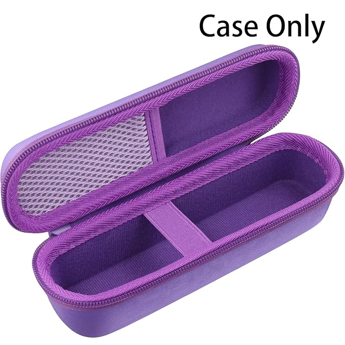 for medicube Booster Pro 6-in-1 Real Glass Glow Beauty Massager Protective Hard Case, Travel Storage Organizer for Women, Shockproof & Water-Resistant EVA Shell, Purple - co2CREA