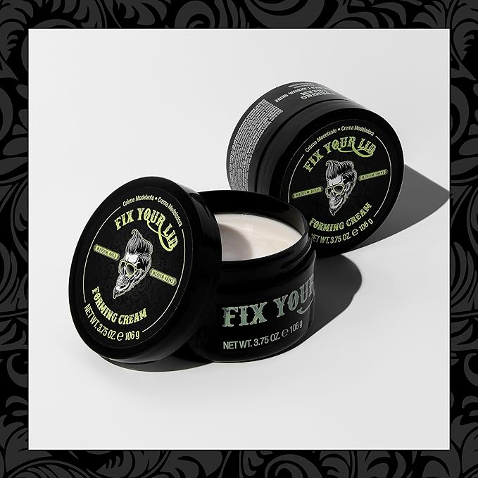 Fix Your Lid Forming Cream 3.75 oz Medium Hold Hair Cream For Men - Mens Hair Gel Medium Shine - All Day Hold Styling Cream For All Hairstyles - Easy To Wash Out