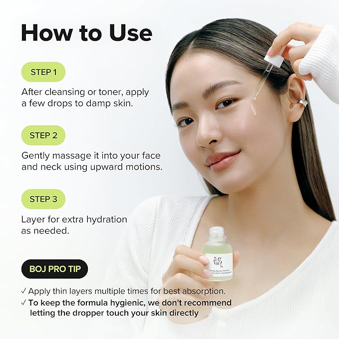 Beauty of Joseon Calming Barrier Serum Green Tea-HA™ + Pathenol | Daily Korean Skincare for Dry and Sensitive Skin, Calming, Soothing, and Deep Hydration 30ml, 1.01 fl.oz