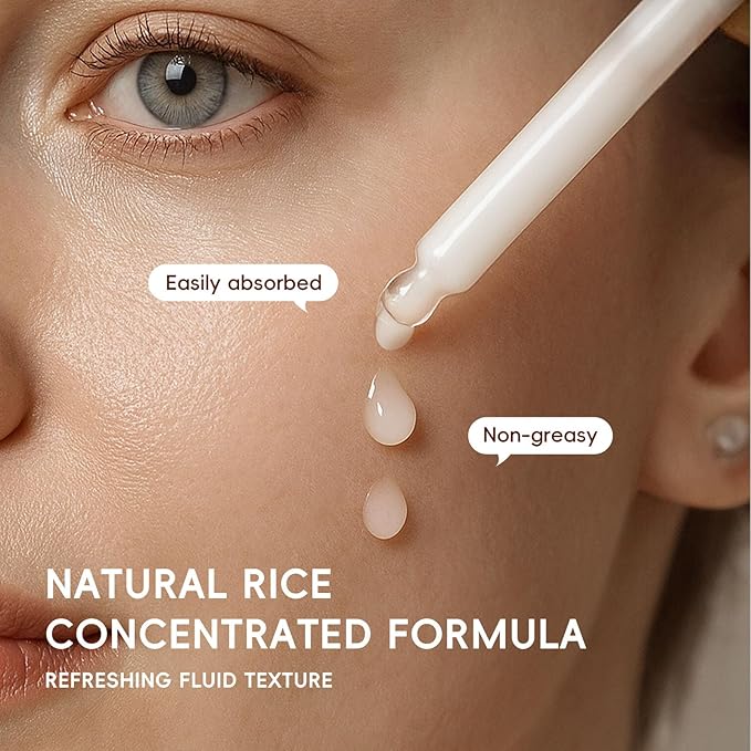 Rice Skincare Set with Rice Glow Serum and Rice Milk Toner — Brightening Hydrating,Pore Care,Supply Nutrients to Skin with Rice Water,Healthy Glow | Travel Skincare Kit / 3.38+0.57 Fl.Oz