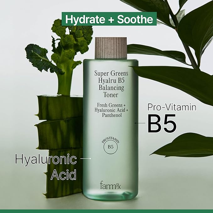 Farm Rx Super Greens Hyalru B5 Balancing Toner (6.4fl oz) & Super Greens Hyalru B5 Softening Emulsion (5fl oz