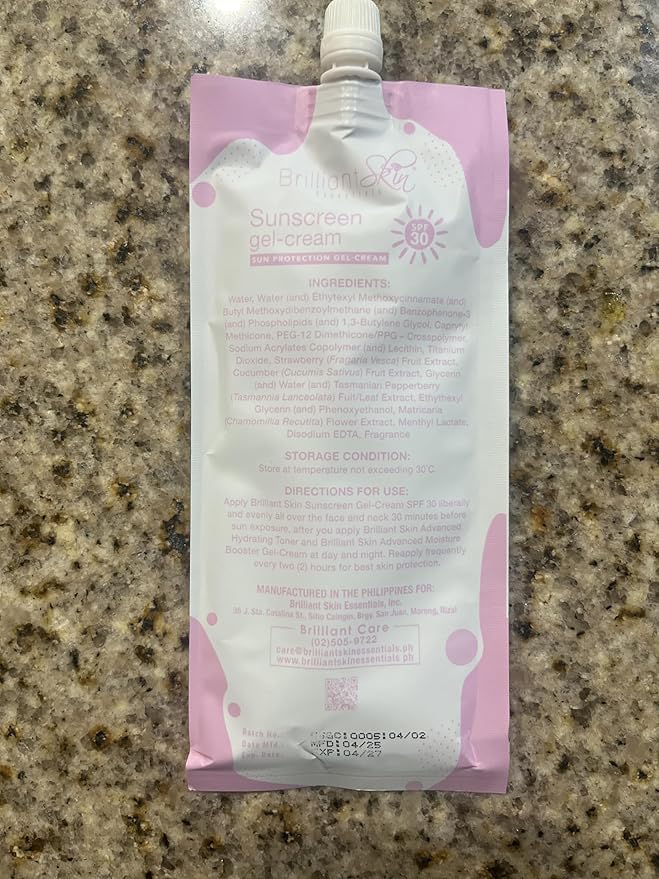 Brilliant Skin Sunscreen Gel-Cream Refill Sachets, 50g, Pack of 2