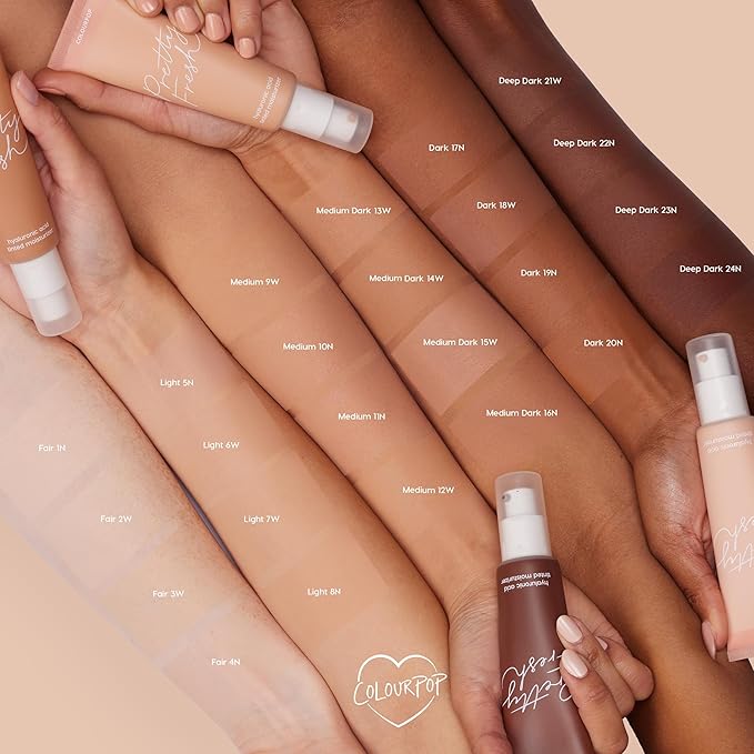 ColourPop Pretty Fresh Tinted Moisturizer - Hydrating Skin Tint with Lightweight Coverage - Formulated with Hyaluronic Acid & Coconut Water for Healthy-Looking Skin - Dark 18W (1.45 oz)