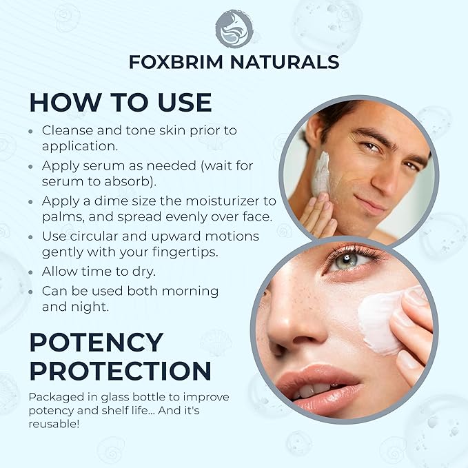 Foxbrim Naturals Refreshing Skincare Duo: Ocean Mineral Moisturizer & Orange Blossom Toner