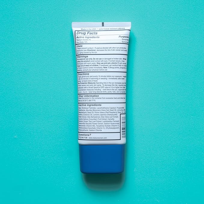 SunClub Natural Mineral Sunscreen with Zinc, Clear Sunblock, SPF 30, Water Resistant, Chemical-Free, Broad Spectrum UVA/UVB, Baby Safe, Reef Safe, Face and Body Safe, Made in USA, 3 oz.