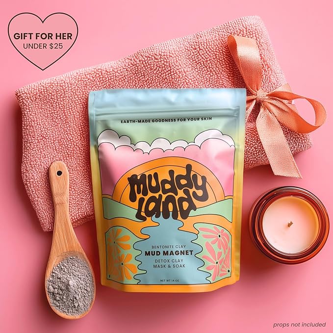 Bentonite Clay Detox Mud Bath Soak & Full Body Mud Mask - Magnetic Clay Bath with Epsom Salt, Body & Face Mask, Gift for Her - Mud Magnet by Muddyland