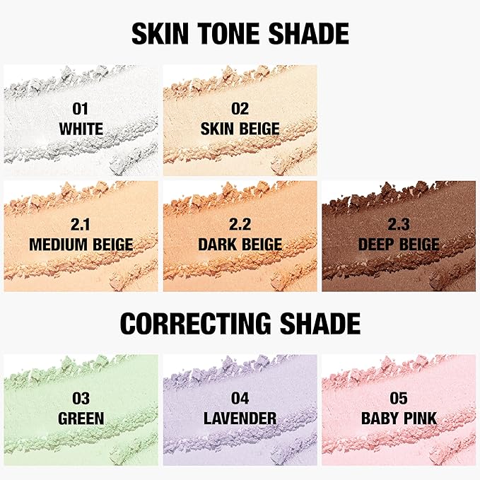 Translucent Set Finishing Powder - Sebum Control Face Loose Powder, Matte & Silky Finish, Lightweight, Long-lasting, Korean Makeup Setting Powder, 0.24 Oz. (05 Baby pink, 0.24 Oz.)