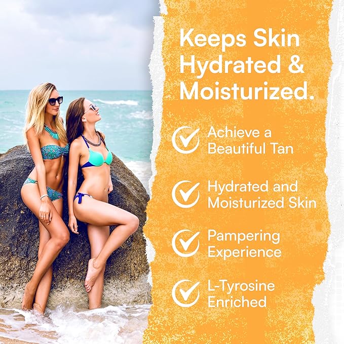 Carrot Sun Tanning Accelerator – 350ml Papaya Tanning Gel – Natural Extract Sun Cream Dark Tanning Lotion for All Skin Types – Tan Lotion with Papaya Oil for Even Beautiful Skin Coloring – SPF0