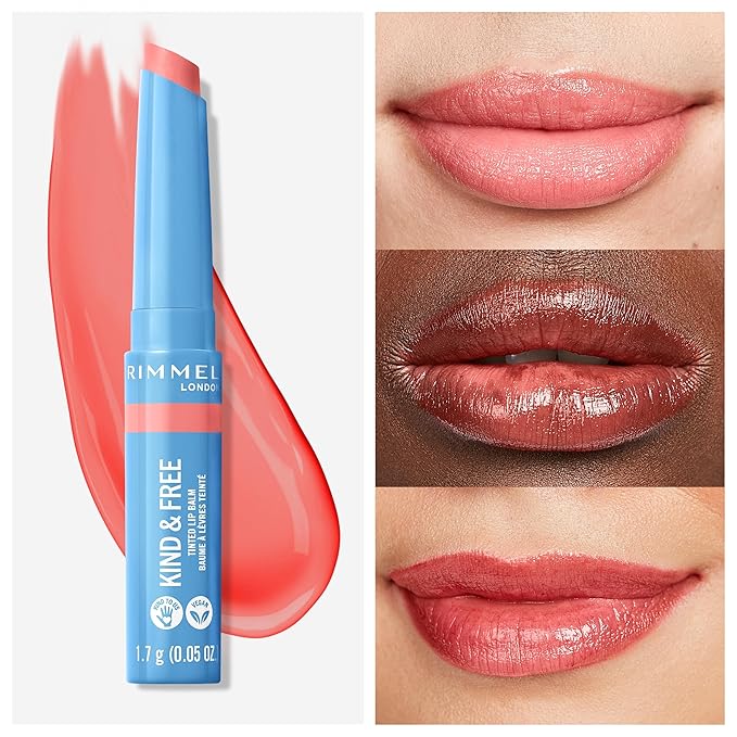 Rimmel Kind & Free Tinted Lip Balm, 004 Hibiscus Blaze, 4g