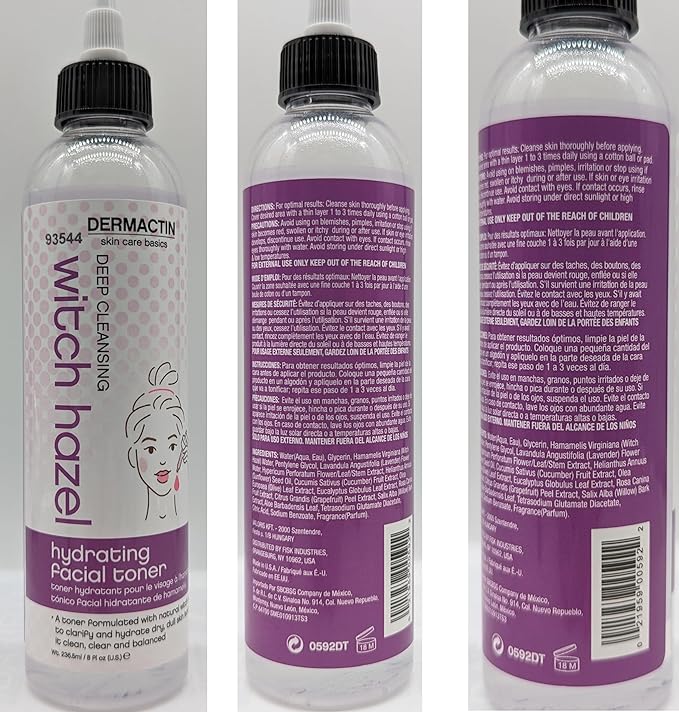Dermactin-TS Witch Hazel Toner Deep Hydration Facial Toner 6 Ounce