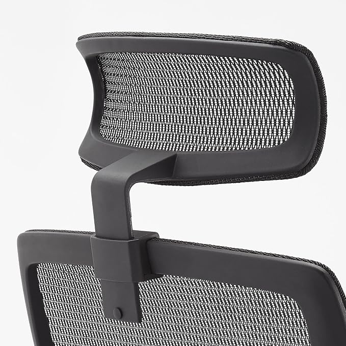 Amazon Basics Ergonomic High-Back Office Chair, Breathable Mesh, 360° Swivel, Easy to Assemble, Comfortable Flip-Up Armrests, 25.5"D x 26.25"W x 49.25"H, Black