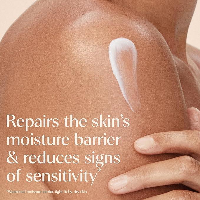 Aveeno Skin Relief Moisturizing Lotion Heals Very Dry, Sensitive Skin, Fast-Absorbing Body Lotion with Soothing Triple Oat & Shea Butter Formula, Fragrance Free, Non-Comedogenic, 18 fl. oz