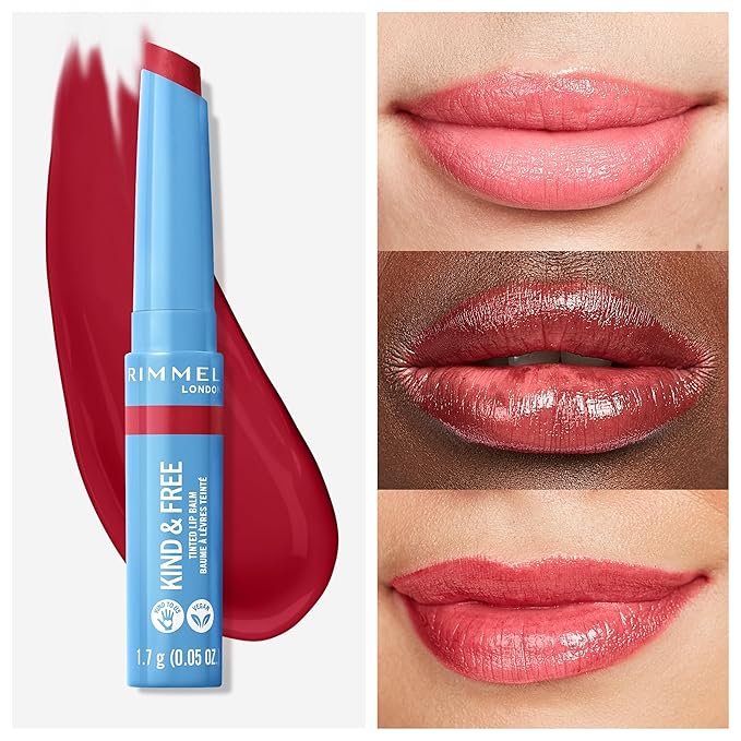 Rimmel Kind & Free Tinted Lip Balm, 005 Turbo Red, 4g