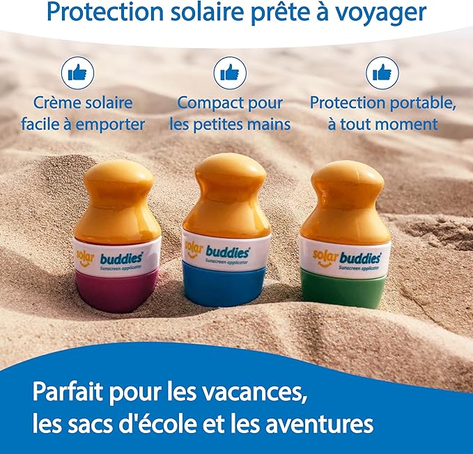 Solar Buddies Clip Sunscreen Applicator Bottle or Water Bottle NOT Included.