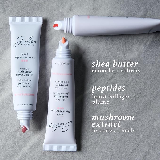 Julep 24/7 Lip Treatment – Hydrating & Glossy Lip Balm and Lip Sleeping Mask with Shea Butter – Moisturize, Protect & Soothe – Vegan & Cruelty-Free - It's a Vibe (Sheer Red)