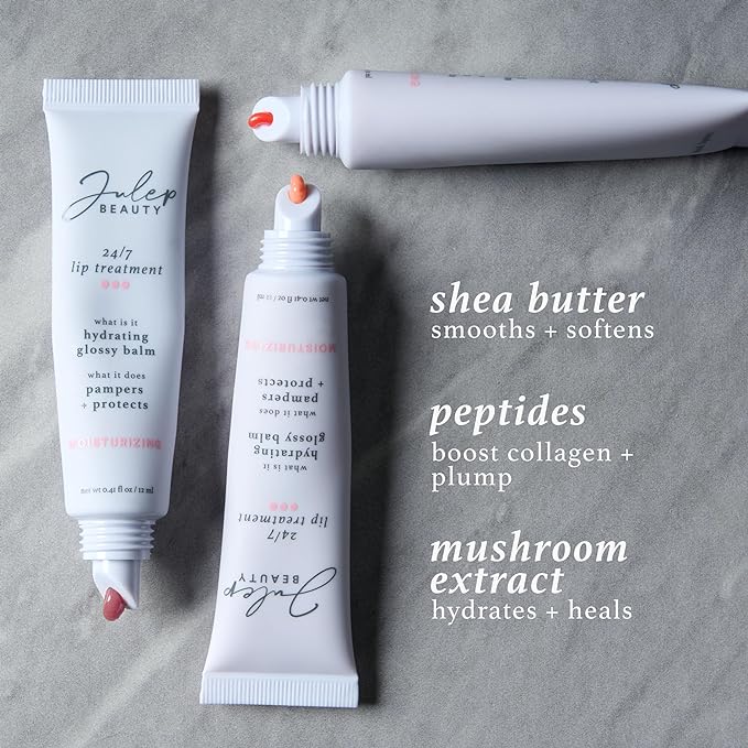 Julep 24/7 Lip Treatment – Hydrating & Glossy Lip Balm and Lip Sleeping Mask with Shea Butter – Moisturize, Protect & Soothe – Vegan & Cruelty-Free - Act Natural (Sheer Nude)