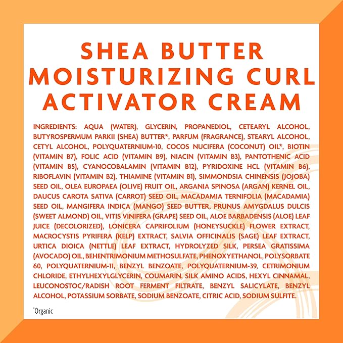 Cantu Moisturizing Curl Activator Cream for Natural Hair with Pure Shea Butter, 12 fl oz (Pack of 2)
