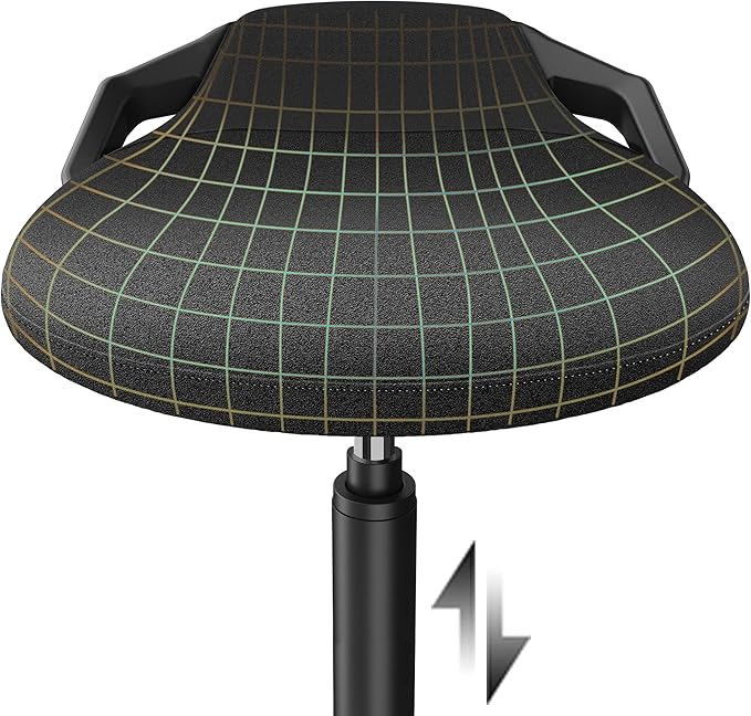 Standing Desk Chair, Adjustable Ergonomic Standing Stool, Swivel Sitting Balance Chair, Anti-Slip Bottom Pad