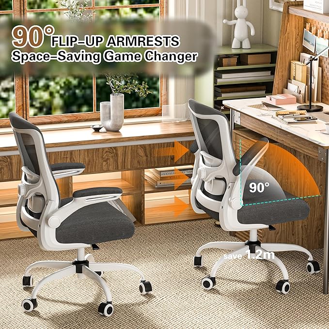 Ergonomic Office Chair - High Back Desk Chair with Adjustable Lumbar Support, Breathable Mesh Back, 330LBS Capacity, Easy Assembly, for Home Office Executive Computer Task