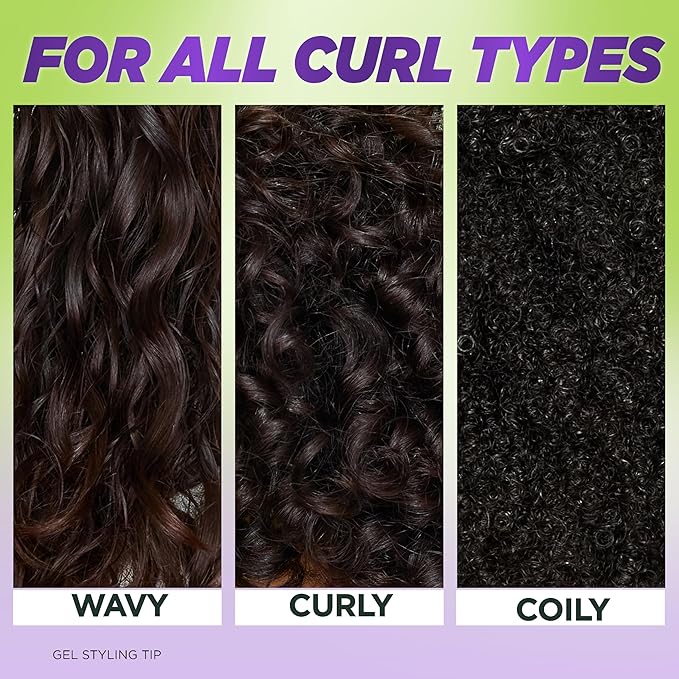 Garnier Fructis Style Curl Scrunch Controlling Gel for Shape & Shine, 6.8 Fl Oz, 3 Count (Packaging May Vary)