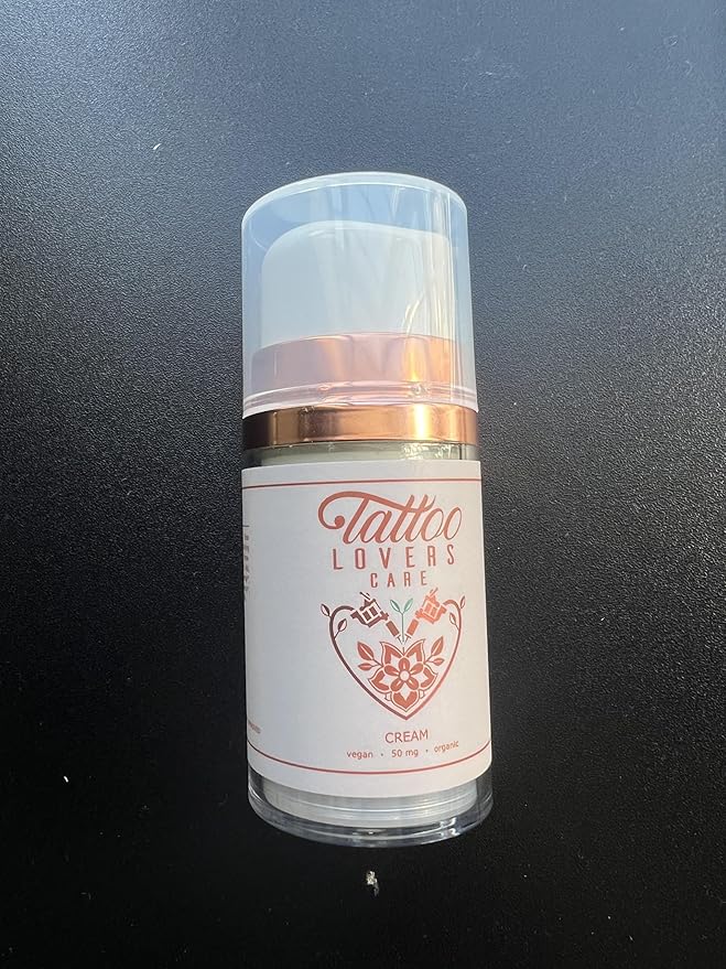 Tattoo Cream by Tatoo Lovers Care - Tattoo Aftercare Lotion Moisturizer Promotes Skin Healing, Revitalizing for Redness, Swelling, Scabbing, Speed Up Healing Preserves Ink Jojoba Oil, Arnica, Shea 2oz