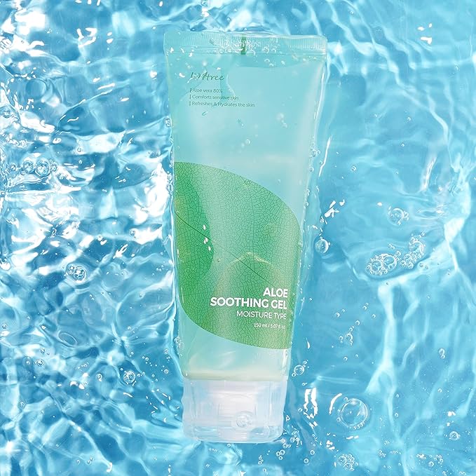 IsNtree Aloe Soothing Gel, Moisture 150ml, 5.07 fl.oz | Aloe vera 80% | Comforts sensitive skin | Refreshes & Hydrates the skin
