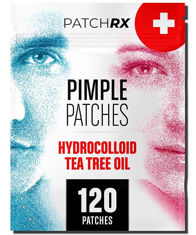Pimple Patches for Face (120 Pack), Hydrocolloid Patch with Tea Tree Oil - Pimple Patch Zit Patch and Pimple Stickers - Hydrocolloid Acne Patches for Face - Zit Patches -Blemish Patches