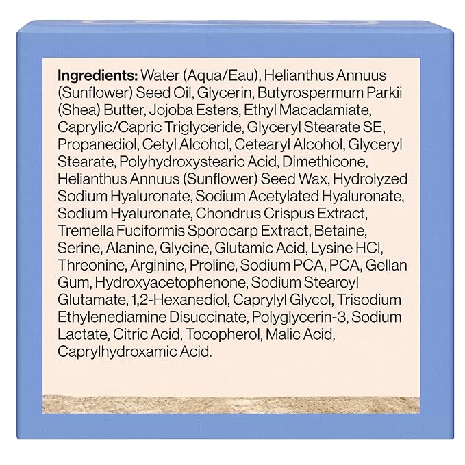 Honest Beauty Hydrorich Cream with Hyaluronic Acid + Mushroom Complex, Clinically Tested for Dry Skin, Dermatologist Tested, Hypoallergenic, Vegan, EWG Verified