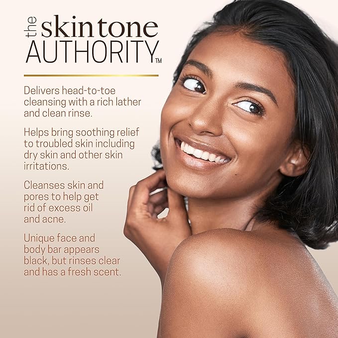 Ambi Even & Clear Intense Clarifying Toner, 8 Ounce & African Black Soap Face & Body Bar, 5.3 Ounce Bundle