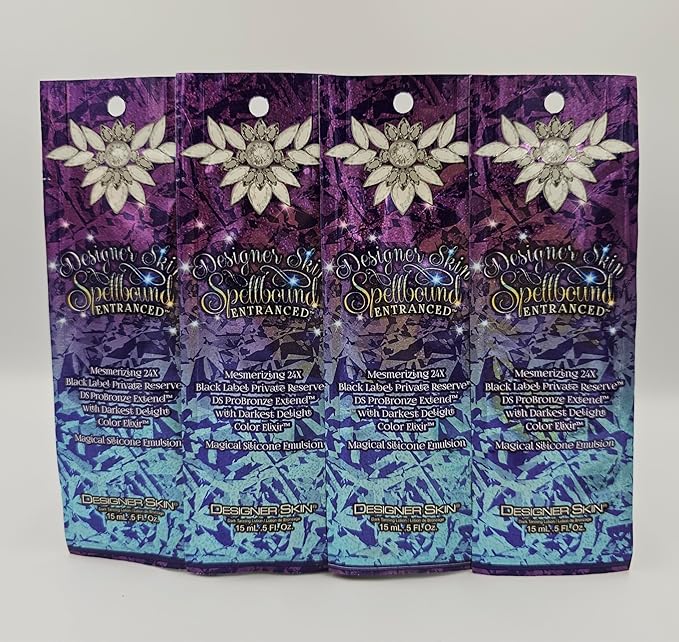 Designer Skin Spellbound Entranced Tanning Lotion Sample Packets 4 count