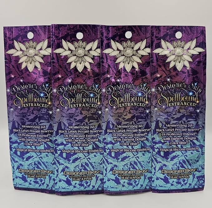 Designer Skin Spellbound Entranced Tanning Lotion Sample Packets 4 count