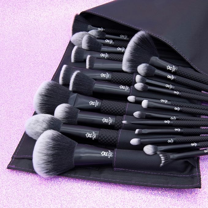 Moda Pro Full Face 25pc Makeup Brush Set with Travel Pouch