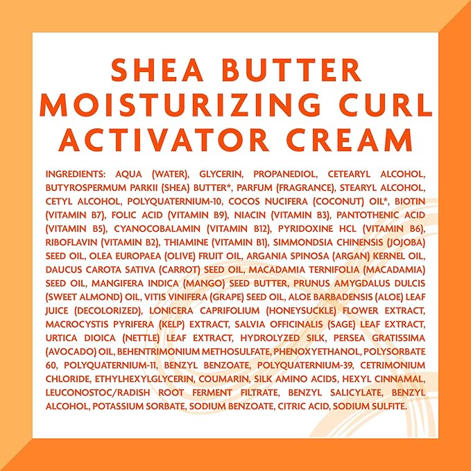 Cantu Shea Butter for Natural Hair Moisturizing Curl Activator Cream, 12 Fl Oz