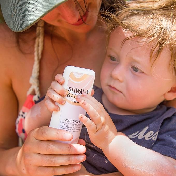 Shwally Zinc & Avocado Mineral SunBalm 30SPF, The Only Real Primal Sun Lotion - 100% Grass Fed Tallow, Avocado Oil & Non-Nano Zinc Oxide - Pregnancy Safe (Coconut + Vanilla, 4 Fl Oz & Not Tinted)