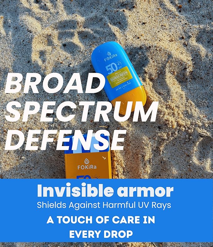 SPF 50+ Sunscreen Lotion, Formulated For Sensitive Skin. PA+++ UVA/UVB Protection Against Sunburn. Sweat And Water Resistant Upto 80 Minutes. Trusted and Recommended by Dermatologists.