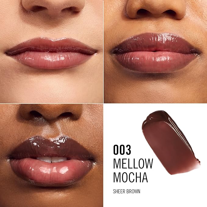 Rimmel London Oh My Gloss Butter Me Up Lip Butter Balm 004 Mellow Mocha, Hydrating Lip Balm, Tinted Lip Balm, Lip Care, Hydration, Nourishing, Squalene