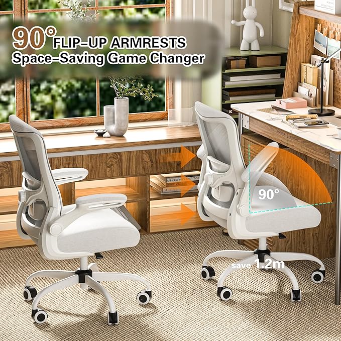 Ergonomic Office Chair - High Back Desk Chair with Adjustable Lumbar Support, Breathable Mesh Back, 330LBS Capacity, Easy Assembly, for Home Office Executive Computer Task