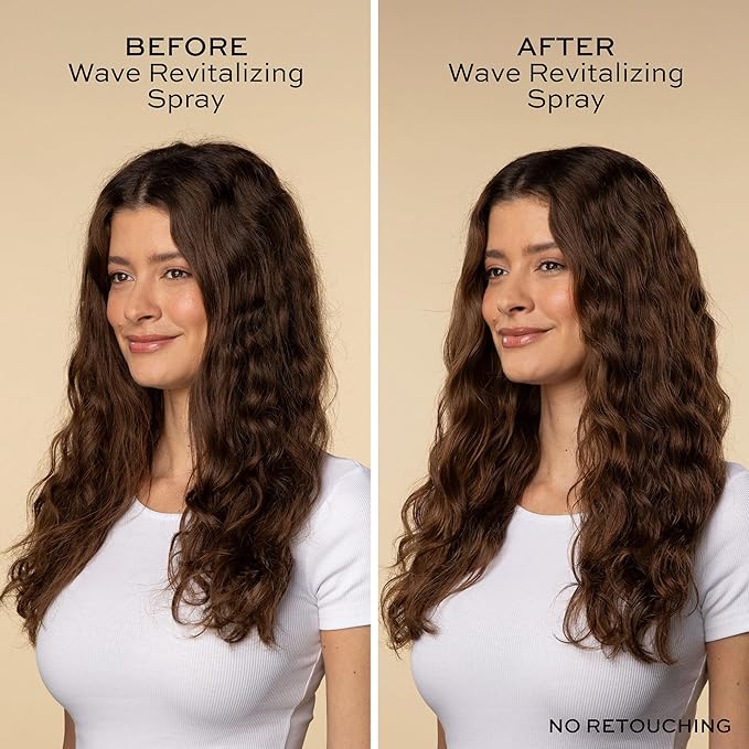 John Frieda Dream Curls Wave Revitalizing Spray, Light Moringa Oil Spray for Wavy Hair, Curly Girl Method Approved, Anti Frizz Curl Defining Spray, 5 Oz